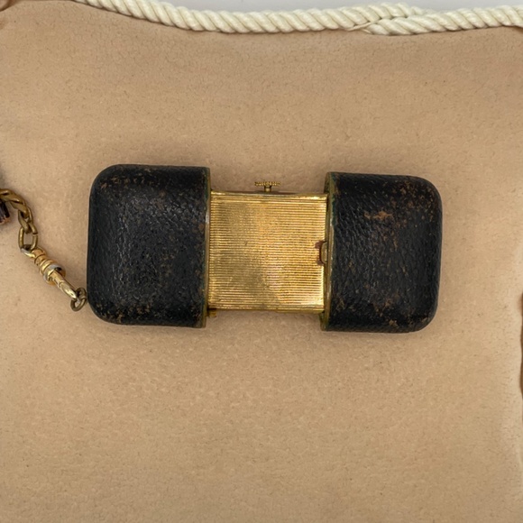 Vintage 1950s Shields Fifth Avenue N.Y  Brown Leather Purse Watch - Picture 5 of 16